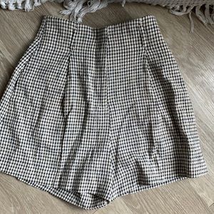 Zara Gingham Shorts